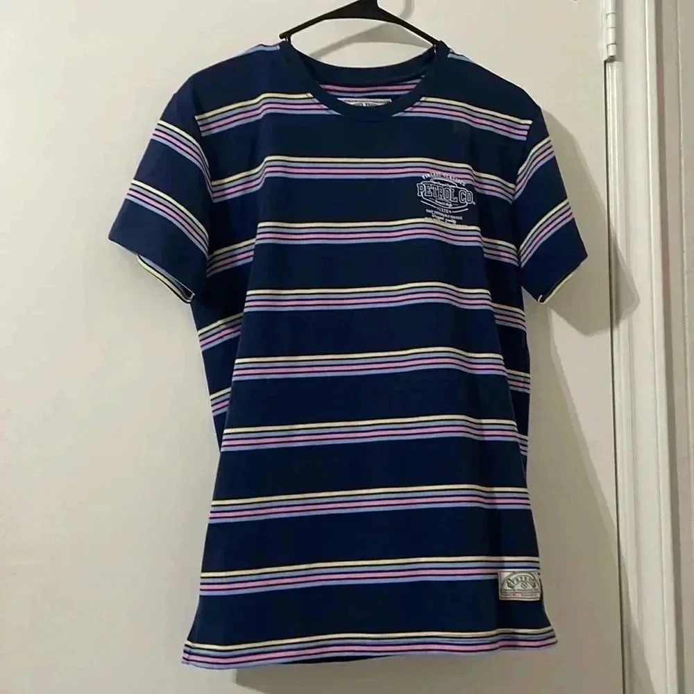 Petrol Denim Slim Polo Size M
